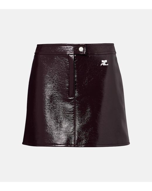 Courreges Purple Cotton-Blend Miniskirt
