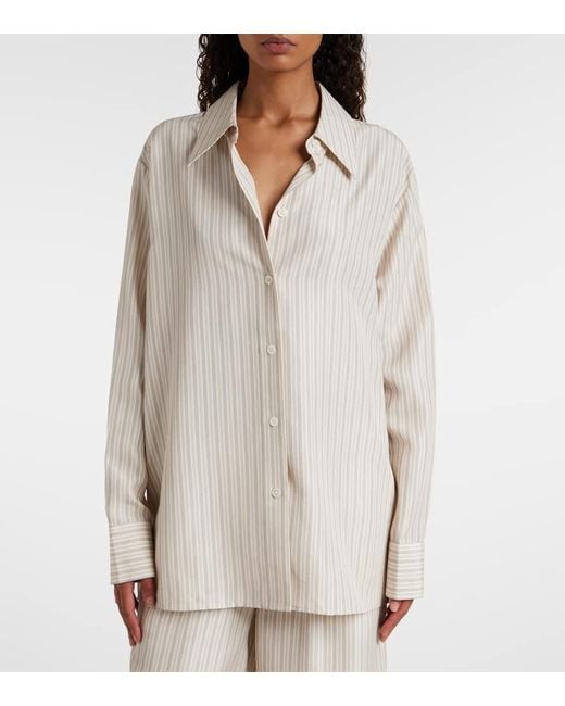 Rohe White Oversize-Hemd Aus Seide