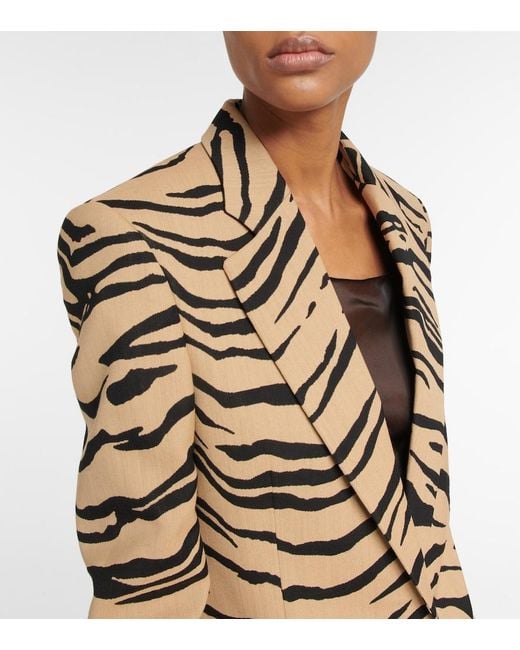 Stella McCartney Metallic Jacquard Wool-Blend Blazer