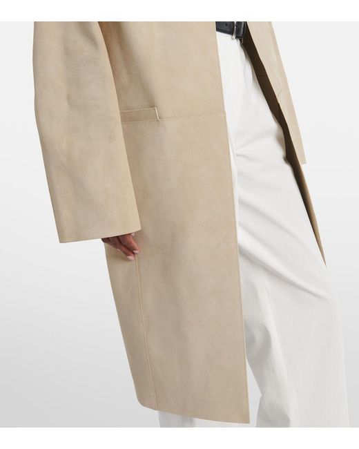 Totême  Natural Mantel Aus Veloursleder