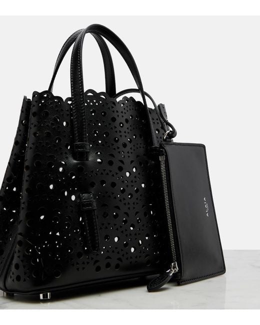 Alaïa Black Mina 20 Vienne Leather Top-Handle Bag