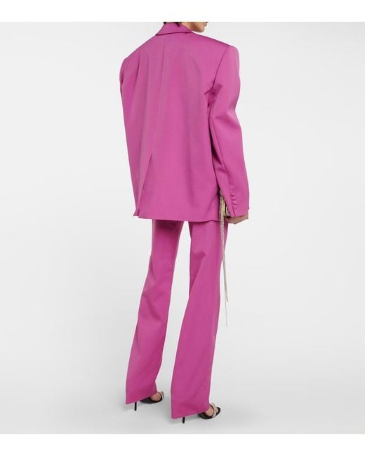 Magda Butrym Pink Oversized Wool Blazer