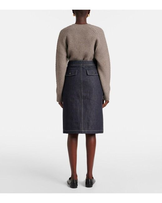 Co. Black Denim Pencil Skirt