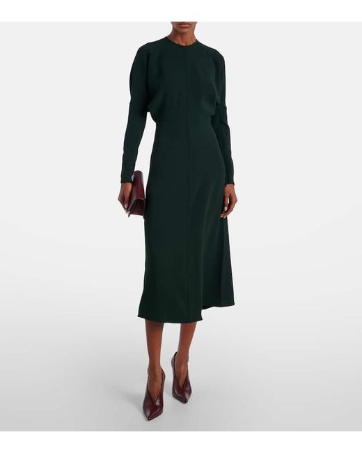 Victoria Beckham Black Midikleid Dolman Aus Cady