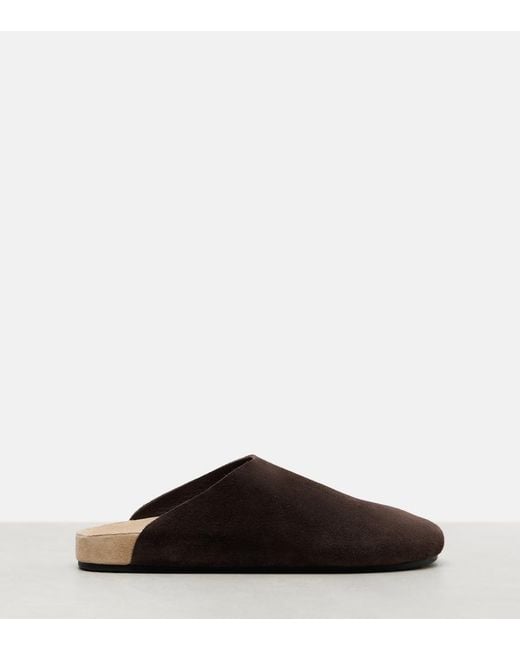 The Row Brown Hudson Two Suede Mules