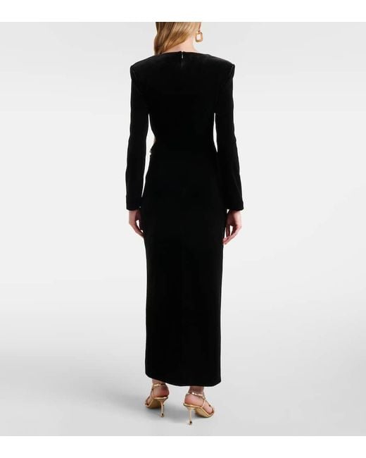 Abito Lungo Con Cut-Out di Self-Portrait in Black