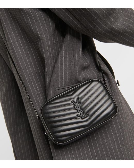 Saint Laurent Black Lou Mini Quilted Leather Camera Bag