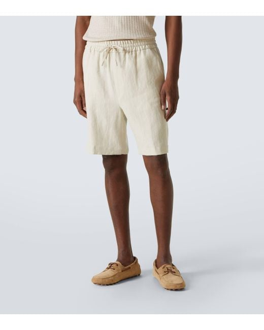 Lardini Natural Linen Shorts for men