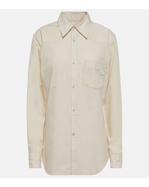 Lemaire White Cotton Poplin Shirt