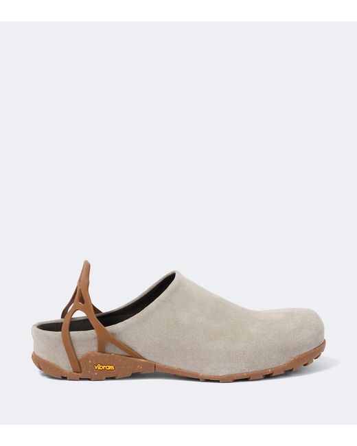 Roa White Fedaia Suede Clogs for men