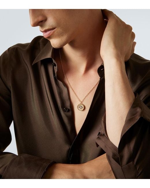 Sydney Evan White 14Kt Charm Necklace With Diamonds for men