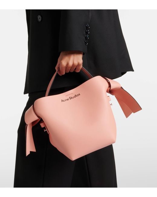 Acne Pink Musubi Mini Leather Shoulder Bag