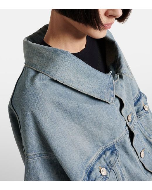 Chaqueta De Denim Oversized Balenciaga de color Gray