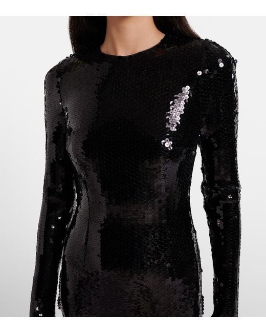 Dolce & Gabbana Black Sequined Gown