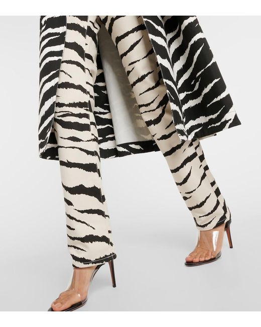Alaïa White Zebra-Print Jeans