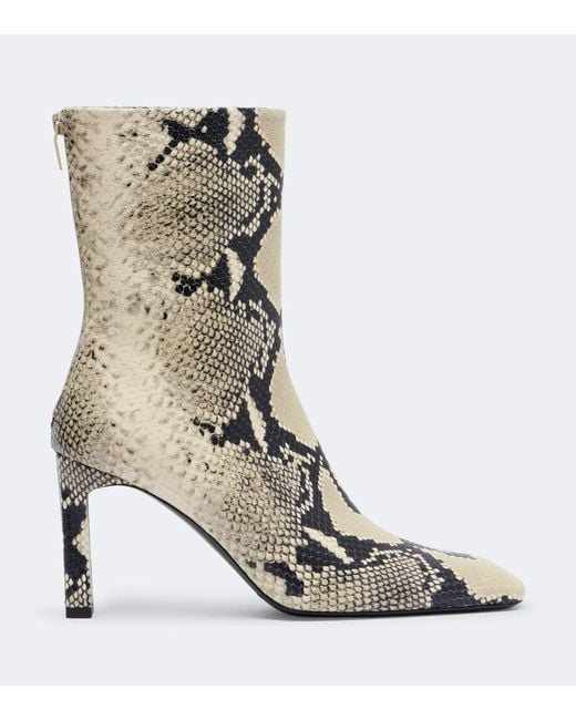 Totême Natural Snake-Effect Leather Ankle Boots
