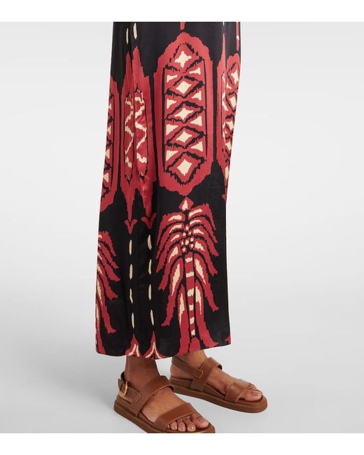 Johanna Ortiz Red Printed Silk Tunic