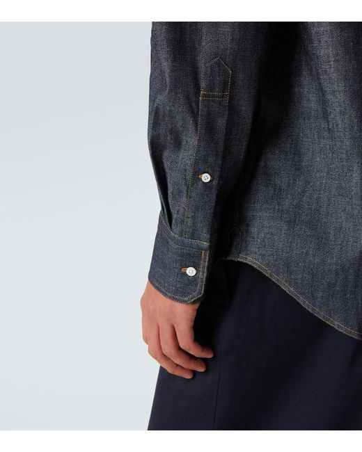 Thom Browne Blue Denim Shirt for men