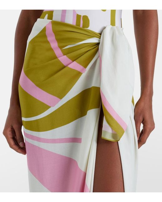 Adriana Degreas Metallic Balearic Printed Beach Cover-Up
