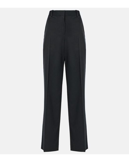 The Row Blue Encore Wool Flared Pants