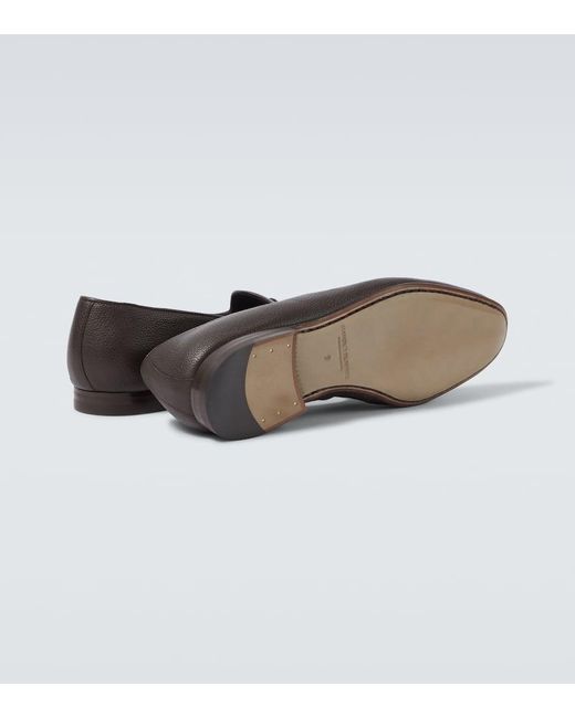 Manolo Blahnik Loafers Lennox Aus Leder in Brown für Herren