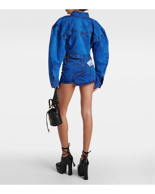 Minifalda de denim de tiro bajo Vivienne Westwood de color Blue