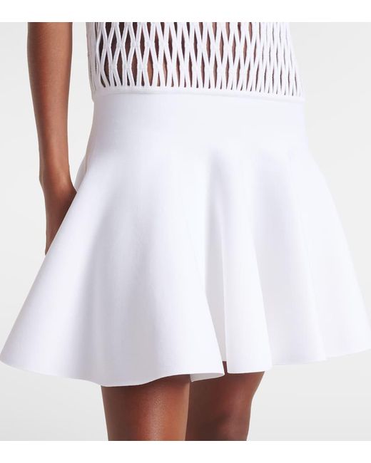 Robe Skater Alaïa en coloris White
