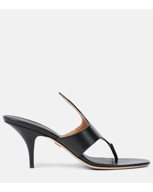 Ferragamo Black Sandalen Lyrai Aus Leder