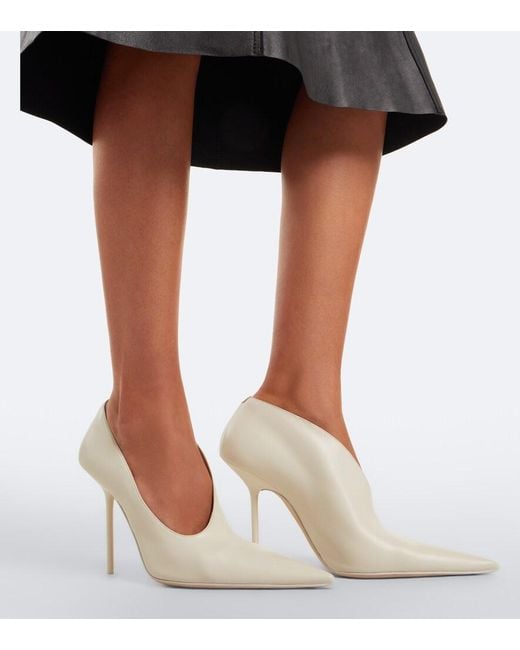 Victoria Beckham White Sloane Leather Pumps