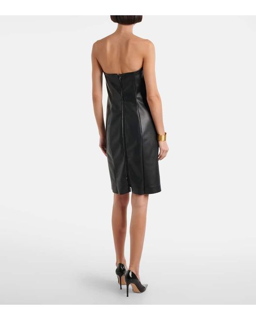 Sportmax Black Minikleid Locarno Aus Lederimitat