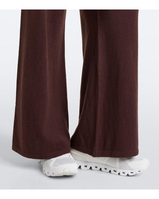 The Upside Brown Coco Amelie Cashmere-Blend Wide-Leg Pants