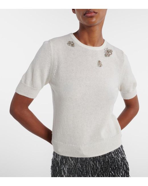 Erdem Natural Embellished Top