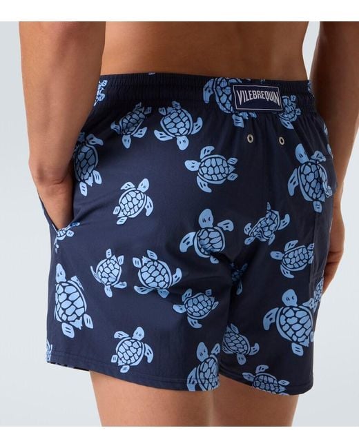 Vilebrequin Blue Printed Swim Trunks for men