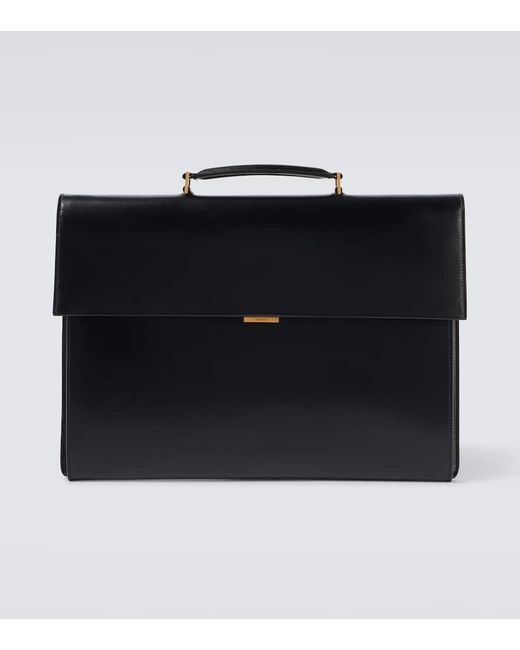 Saint Laurent Black Leather Briefcase for men