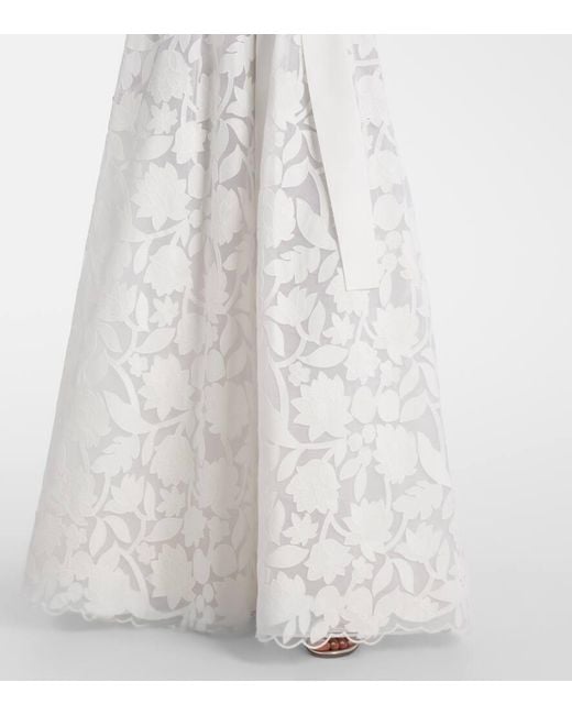 Elie Saab White Bestickte Robe