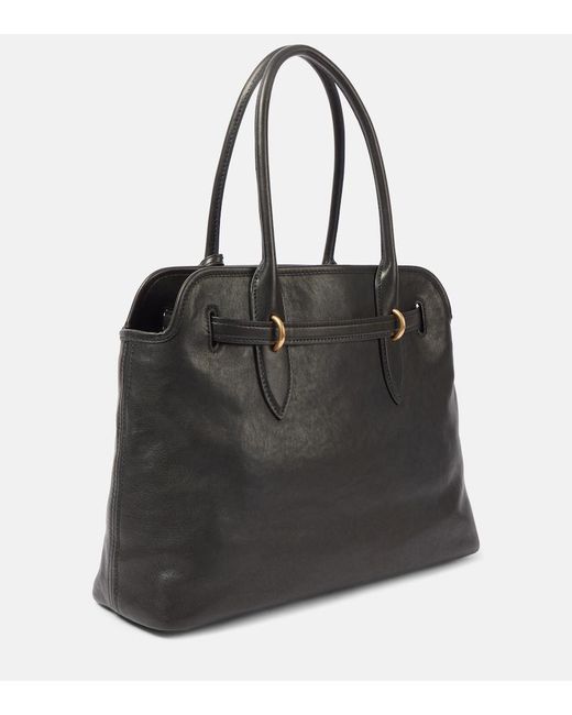 Miu Miu Black Aventure Medium Leather Tote Bag