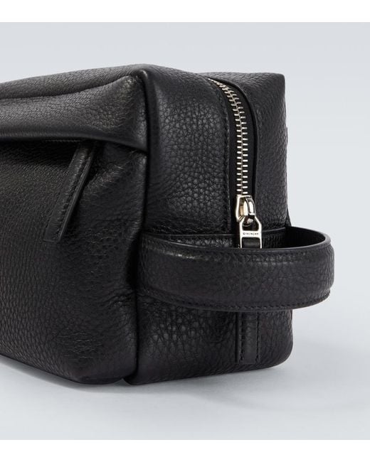 Givenchy Black Essential Leather Toiletry Bag for men