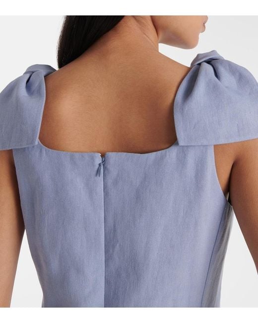 Chloé Blue Linen Midi Dress