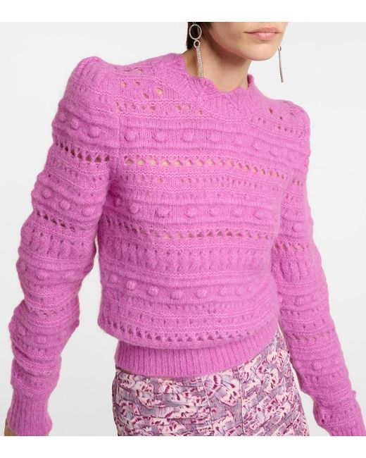 Isabel Marant Pink Adler Alpaca Wool-Blend Sweater