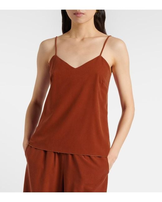 Max Mara Brown Silk Top