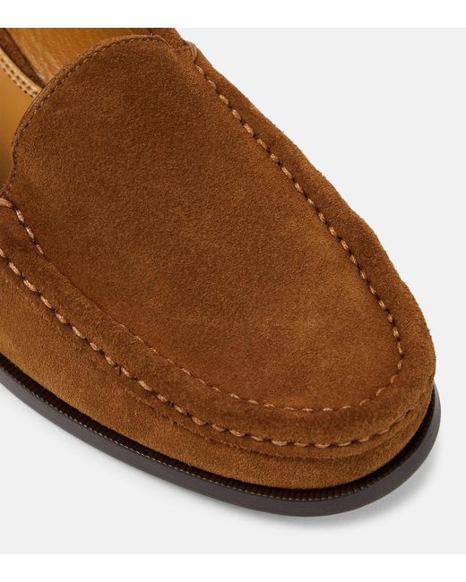 The Row Brown Loafers Ruth aus Veloursleder