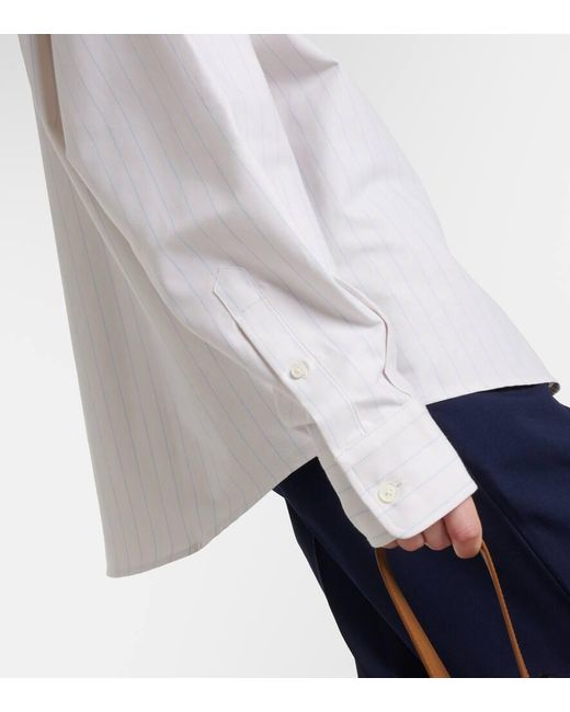 Camicia Ami de Cour in cotone a righe di AMI in White