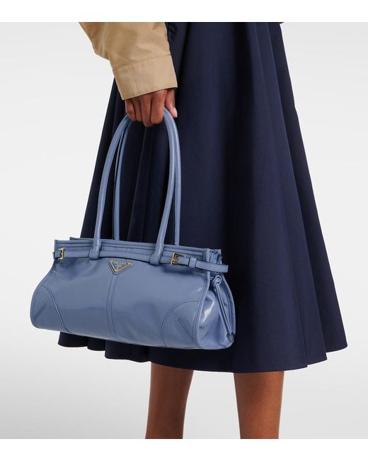 Prada Blue Bonnie Medium Leather Shoulder Bag