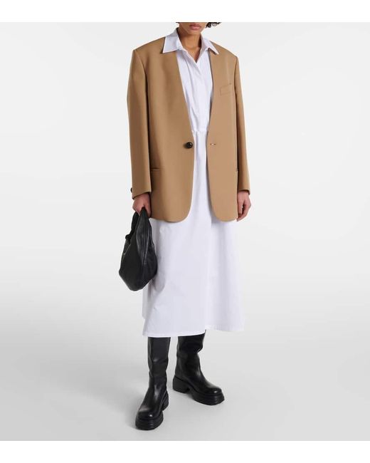 Vestido camisero Eulalia de mezcla de algodon Max Mara de color White