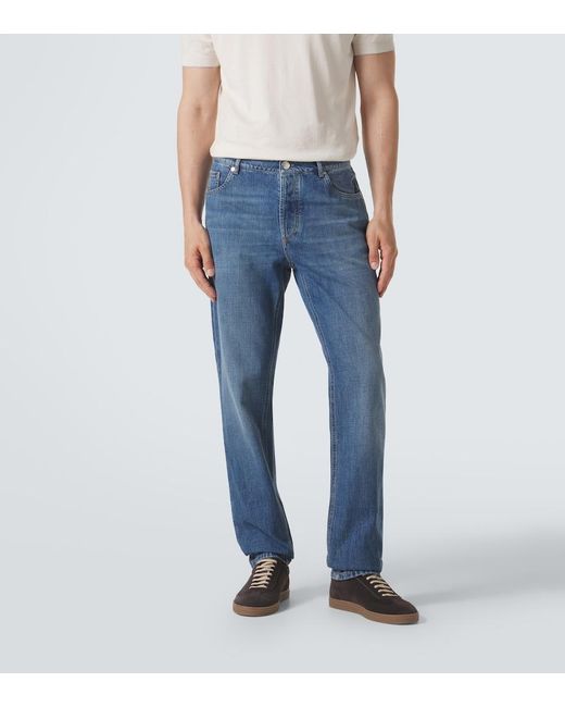 Jeans Rectos Brunello Cucinelli de hombre de color Blue