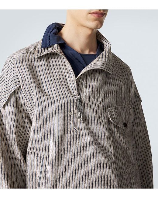 Kiko Kostadinov Gray Farkas Cotton And Linen-Blend Jacket for men