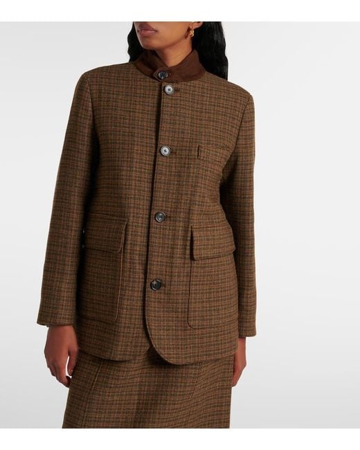 Chaqueta Roadster De Lana, Cachemir Y Mohair Loro Piana de color Brown