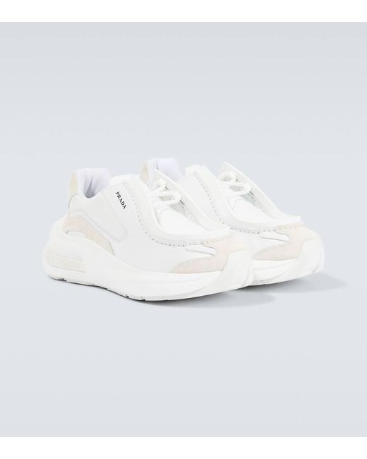 Prada Sneakers Systeme aus Leder in White für Herren