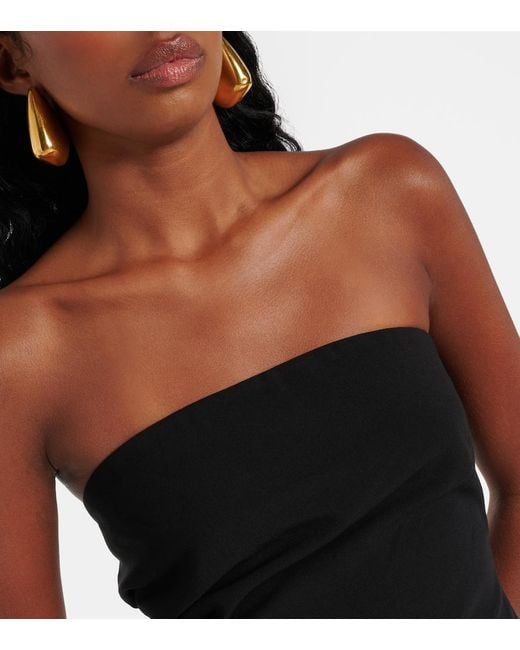 Vince Blue Strapless Midi Dress