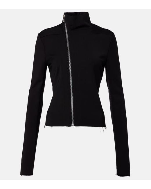 Rick Owens Black Gary Cropped Wool-Blend Jacket